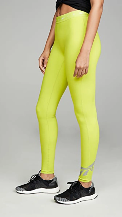 Shop Victoria Beckham Rbk Vb Tight 2 In Semi Solar Yellow