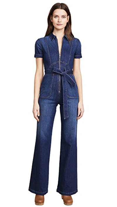 Shop Alice And Olivia Wide Leg Jumpsuit In Love Train