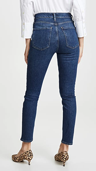 Shop Agolde Nico High Rise Slim Jeans In Fixation