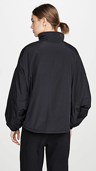 Shop Alexander Wang T Nylon Zip Jacket With Logo In Black