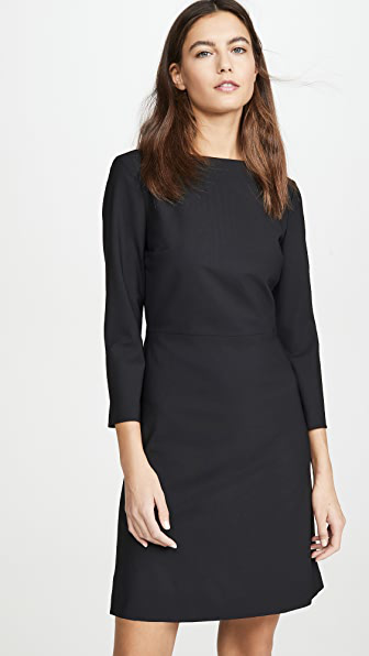 theory stretch wool shift dress