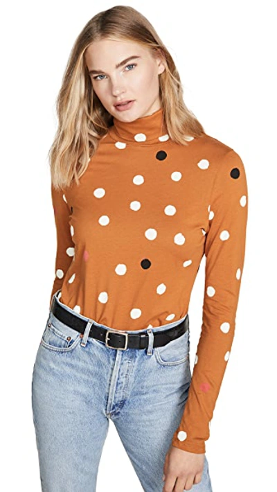 Shop Chinti & Parker Painted Spot T-shirt In Ginger
