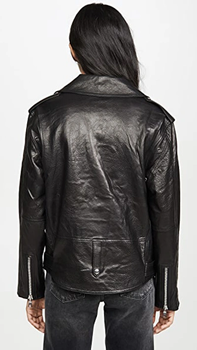 Shop Rta Eryn Jacket In Black Wet