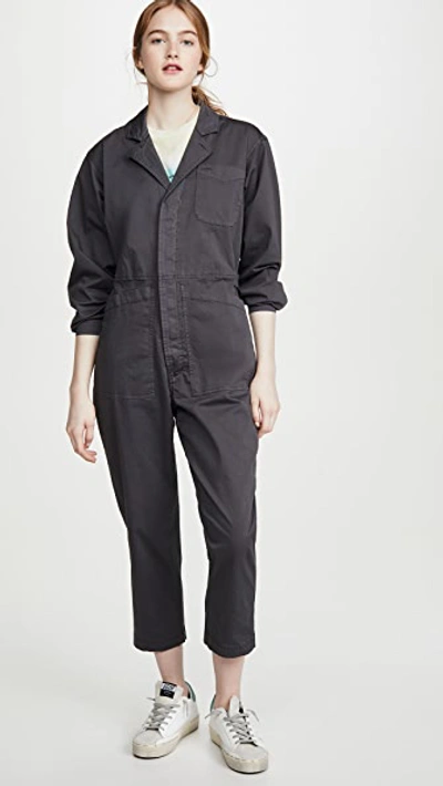 Shop Alex Mill Standard Cotton Jumpsuit In Iron Grey