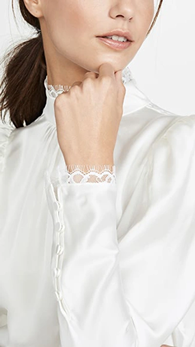 Shop Frame Lace Cuff Top In Off White