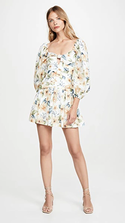 Shop Bec & Bridge Fleurette Mini Dress In Floral Print