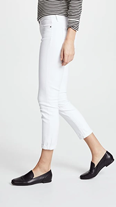 Shop Ag The Prima Roll Up Jeans In White