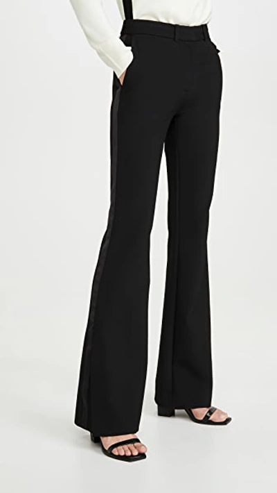 Shop Victoria Victoria Beckham Split Hem Tuxedo Victoria Trousers In Black