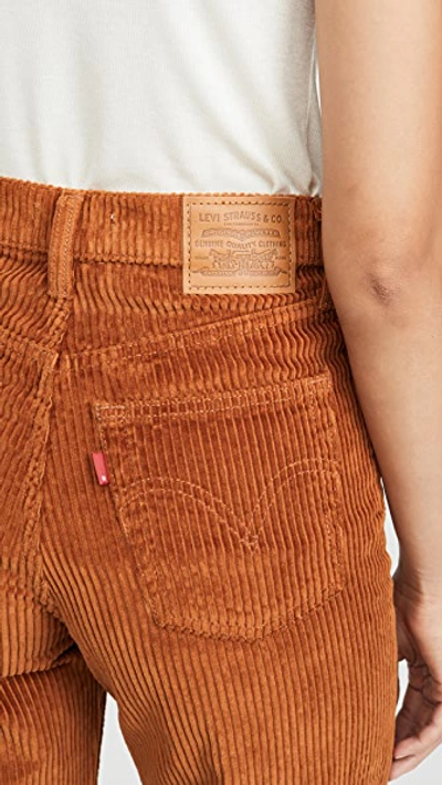 Shop Levi's Ribcage Wide Leg Jeans In Caramel Cafe Plush Cord