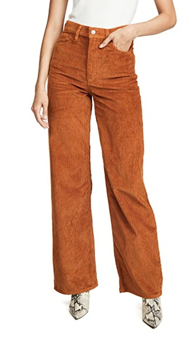 Shop Levi's Ribcage Wide Leg Jeans In Caramel Cafe Plush Cord