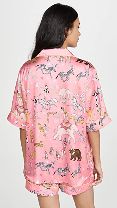 Shop Karen Mabon Circus Shorts Pajama Set In Pink