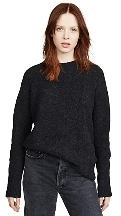 Shop Acne Studios Kerna Fluffy Alpaca Pullover In Black