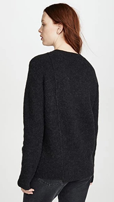 Shop Acne Studios Kerna Fluffy Alpaca Pullover In Black