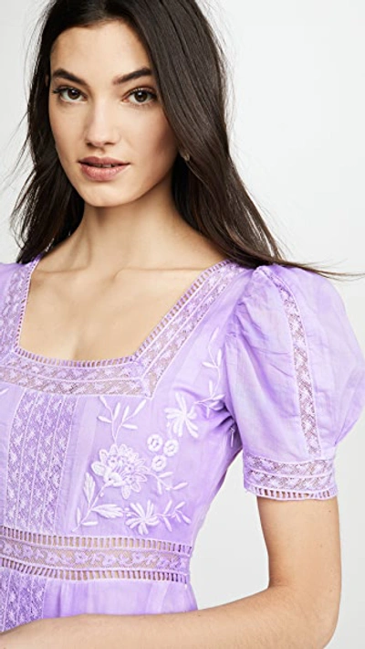 Shop Loveshackfancy Ryan Dress In Lavender