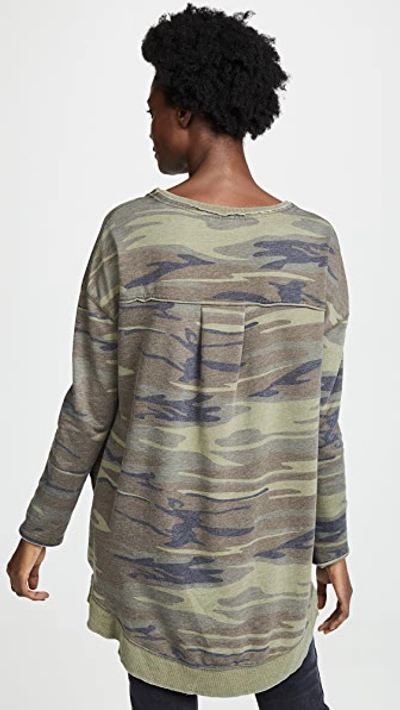 Shop Z Supply The Weekender Pullover In Camo Green