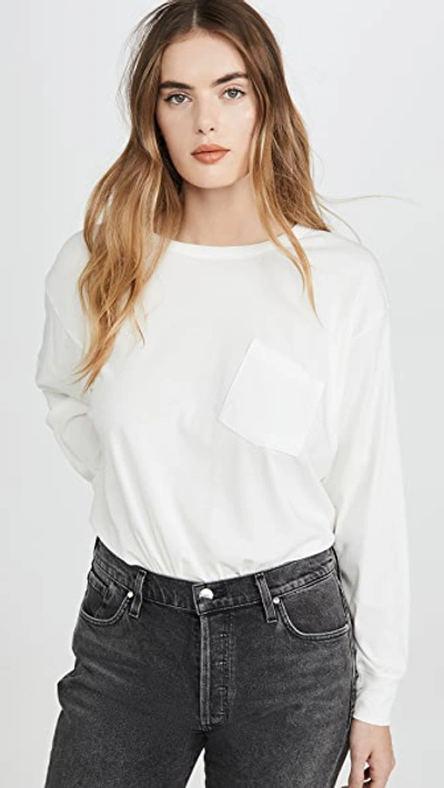 Shop Alexander Wang T Vintage Cotton Long Sleeve Tee In White