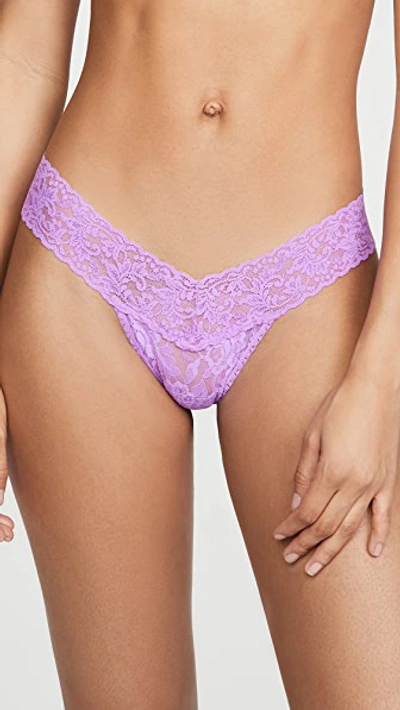 Shop Hanky Panky Signature Lace Low Rise Thong In Berry Sweet