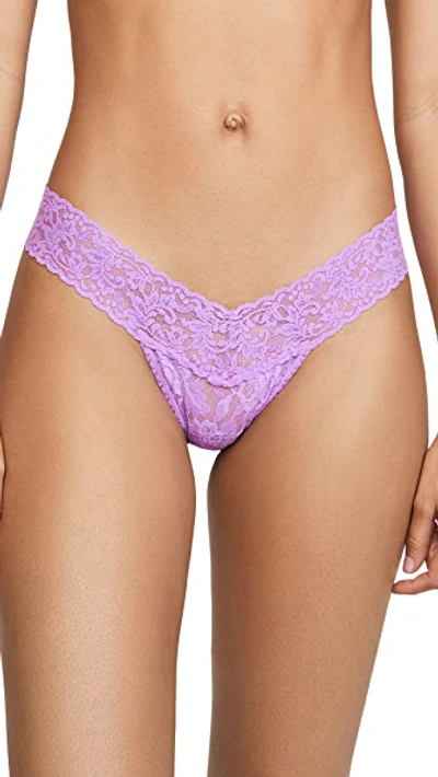 Shop Hanky Panky Signature Lace Low Rise Thong In Berry Sweet