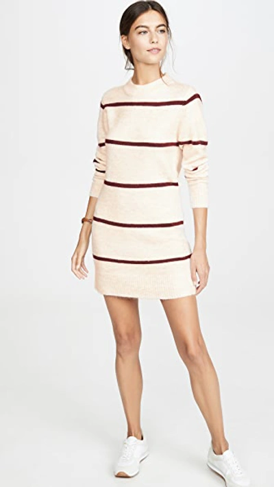 Shop Line & Dot Eska Sweater Dress In Ivory/wine