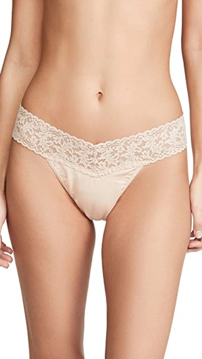 Hanky Panky Cotton With A Conscience Orig Rise Thong In Chai