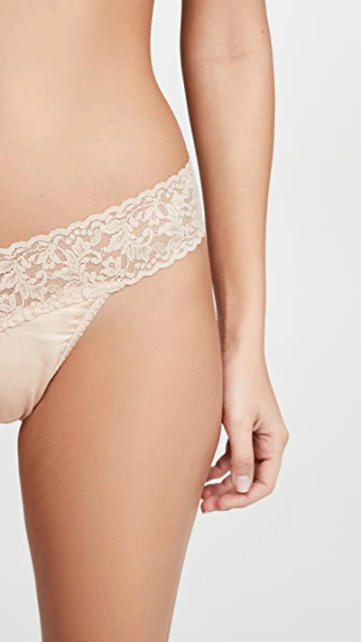 Hanky Panky Cotton With A Conscience Orig Rise Thong In Chai