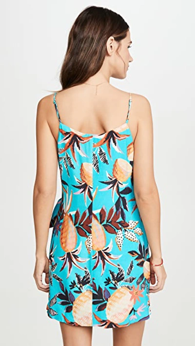 Pineapple Forest Mini Wrap Dress