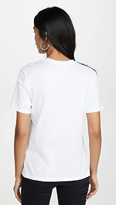Shop Versace T-shirt Donna Bio + Ricamo In White/black