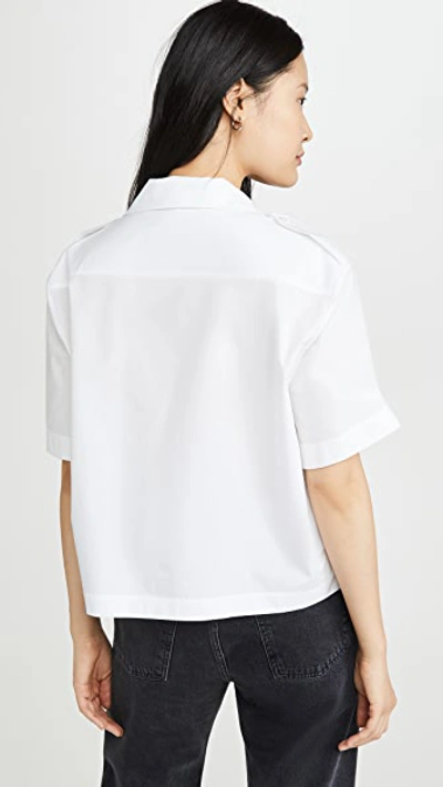 Shop Acne Studios Stina Poplin Button Down Shirt In White