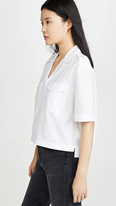 Shop Acne Studios Stina Poplin Button Down Shirt In White