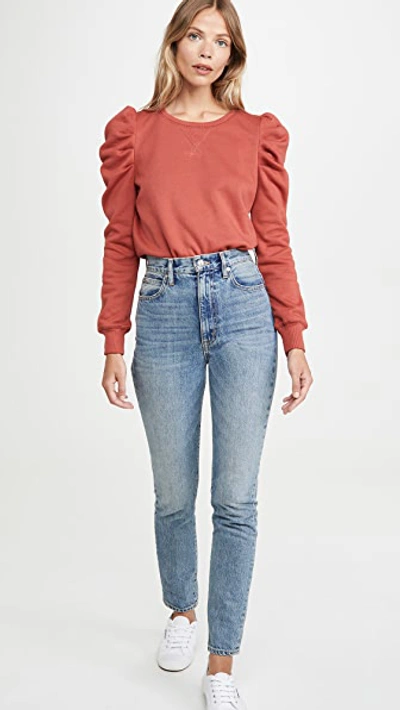 Shop Rebecca Minkoff Janine Sweatshirt In Rust