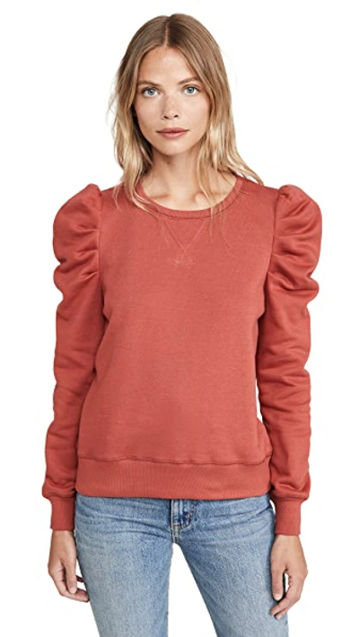 Shop Rebecca Minkoff Janine Sweatshirt In Rust