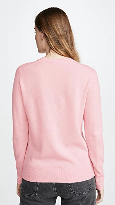 Shop Acne Studios Kalon Face Sweater In Blush Pink