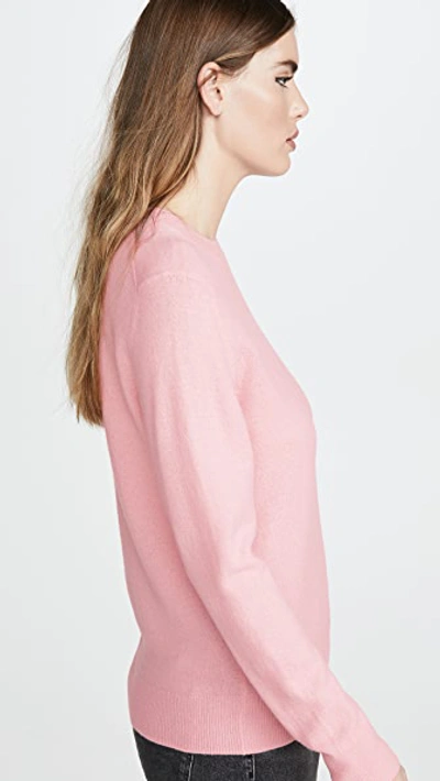 Shop Acne Studios Kalon Face Sweater In Blush Pink