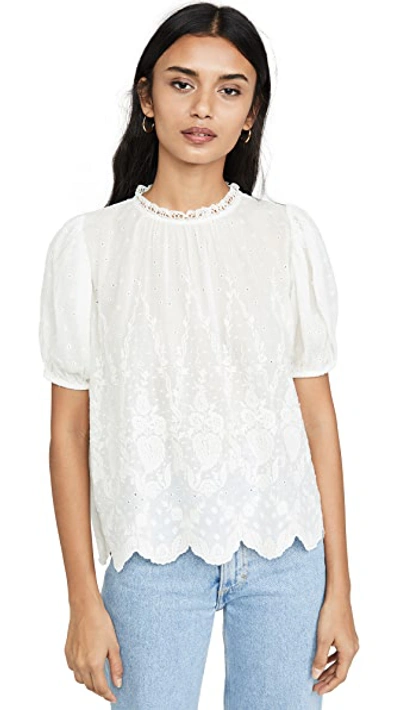 Shop Ulla Johnson Emmie Top In Blanc