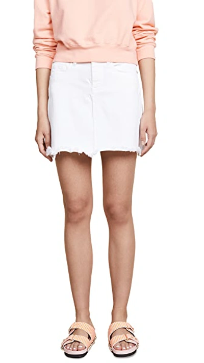 Shop Blank Denim Denim Miniskirt In Great White