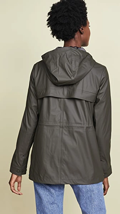 Shop Hunter Lightweight Rubberized Jacket In Olive