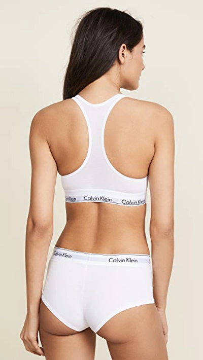 Shop Calvin Klein Underwear Modern Cotton Bralette White