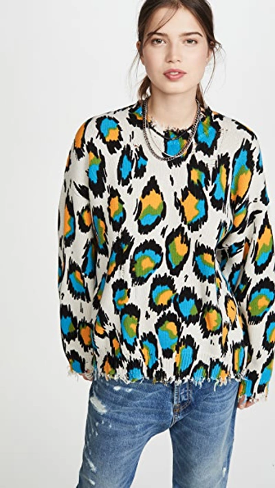 Shop R13 Multicolor Leopard Sweater