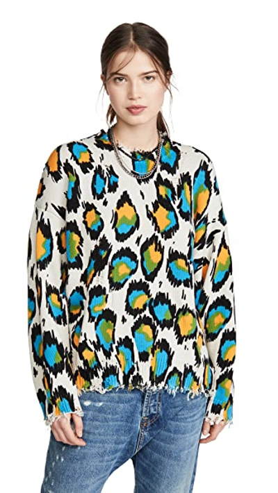Shop R13 Multicolor Leopard Sweater