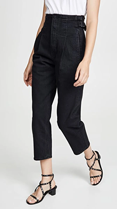 Shop Colovos Buckle Pants In Black Smoke