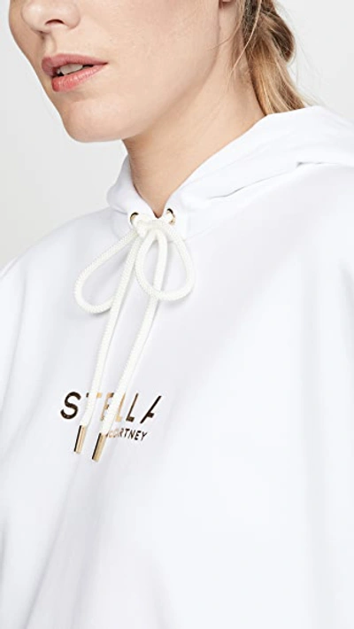 Shop Stella Mccartney Gold Logo Sweatshirt In Pure White