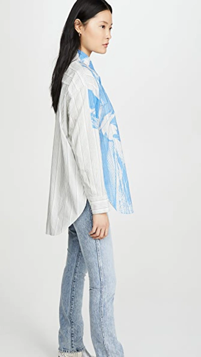 Shop Acne Studios Stella Cotton Magazine Button Down In Off White