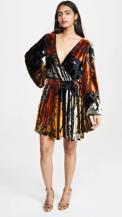 Shop Caroline Constas Olena Dress In Gold