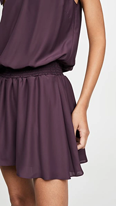 Shop Amanda Uprichard Josephina Dress In Black Cherry