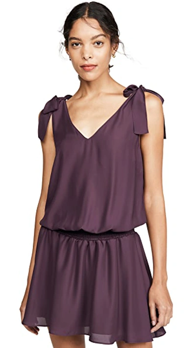 Shop Amanda Uprichard Josephina Dress In Black Cherry