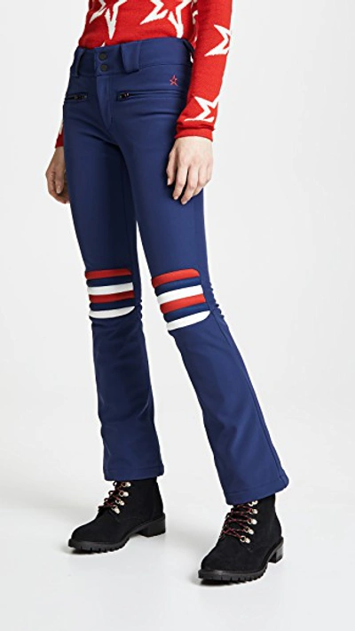 Shop Perfect Moment Aurora Flare Pants In Navy/rainbow