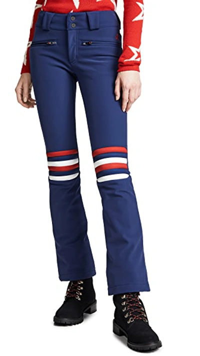 Shop Perfect Moment Aurora Flare Pants In Navy/rainbow