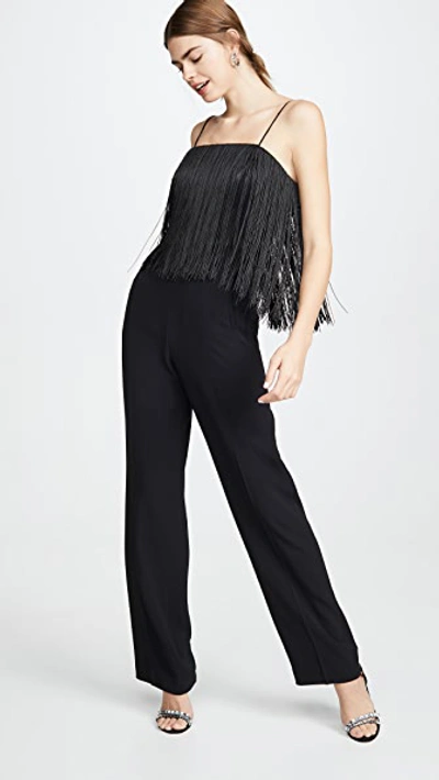 Shop Club Monaco Fringe Jumpsuit In Black