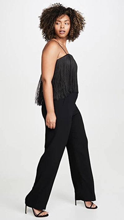 Shop Club Monaco Fringe Jumpsuit In Black