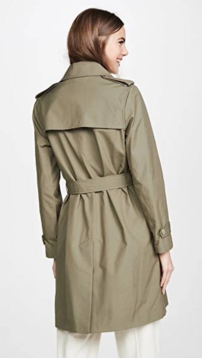 Shop Apc Josephine Trench In Kaki